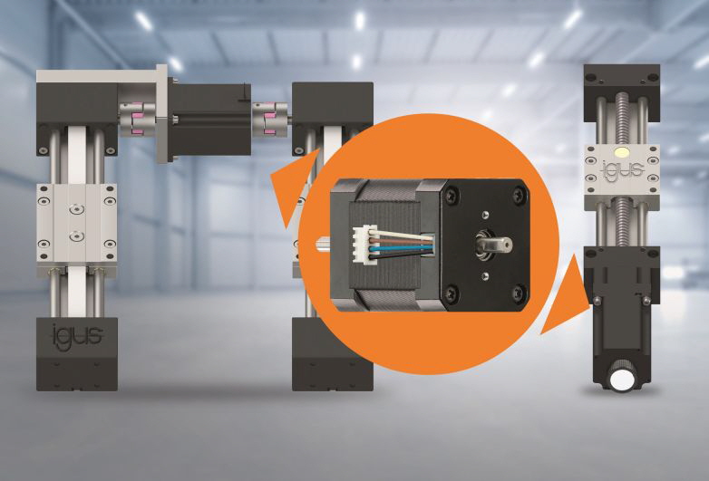 Igus Doppelwellen-Schrittmotor Igus Doppelwellen-Schrittmotor